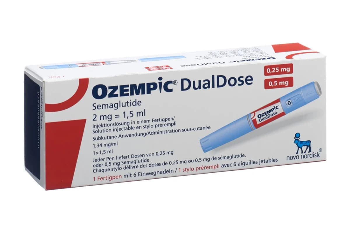 La boîte d'Ozempic et son stylo injecteur