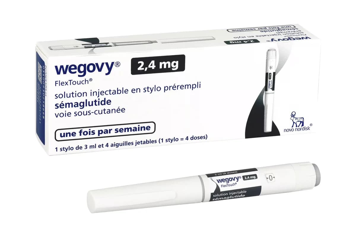 La boîte de Wegovy et son stylo injecteur